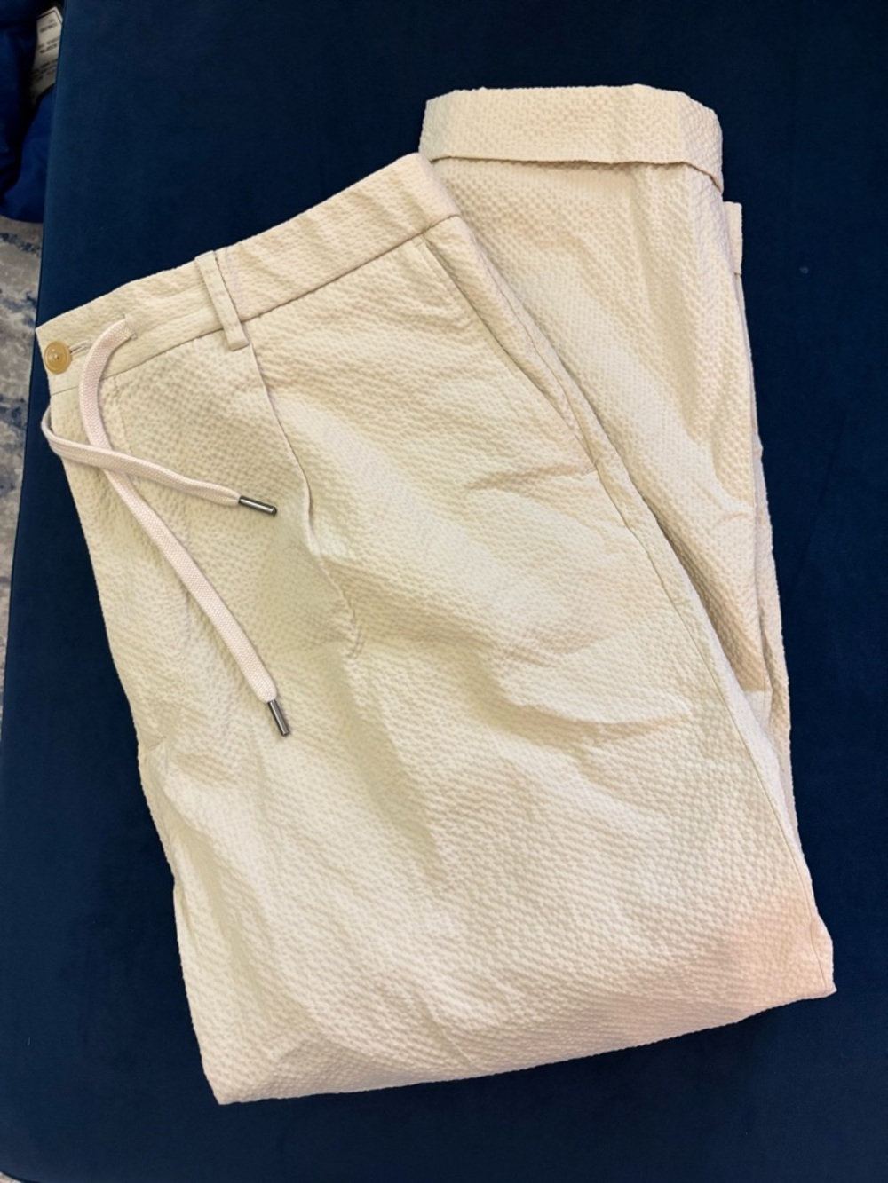 Todd Snyder men’s Cream Textured Drawstring Pants 2XL